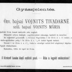 Posmrtnica iz 1904. godine.