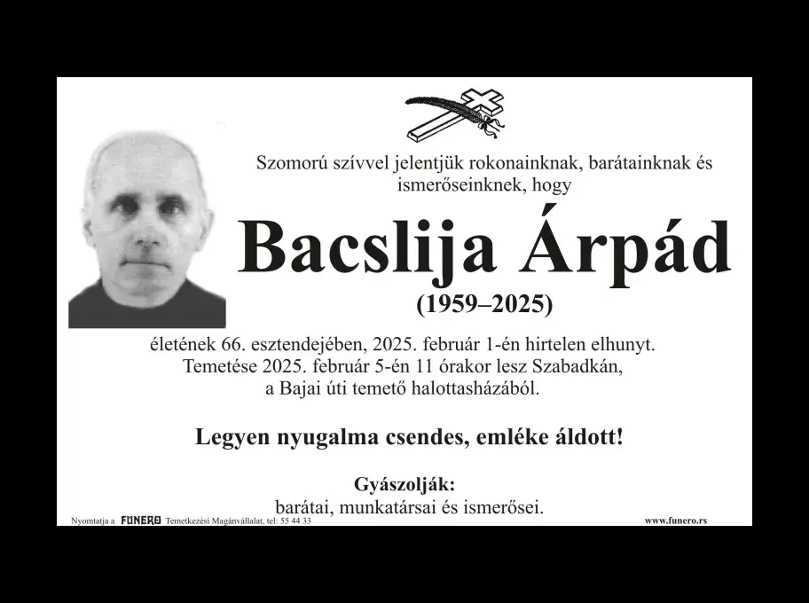 Bacslija Árpád