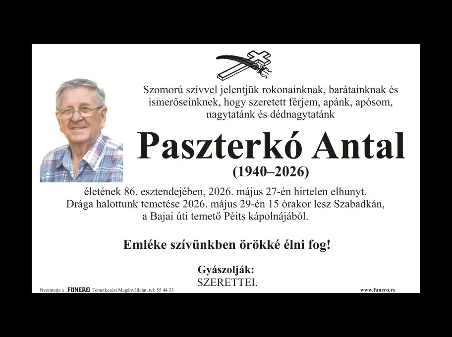 Paszterkó Antal